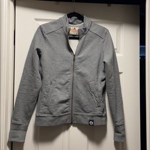 American Giant | Gray Full Zip Moto Jacket